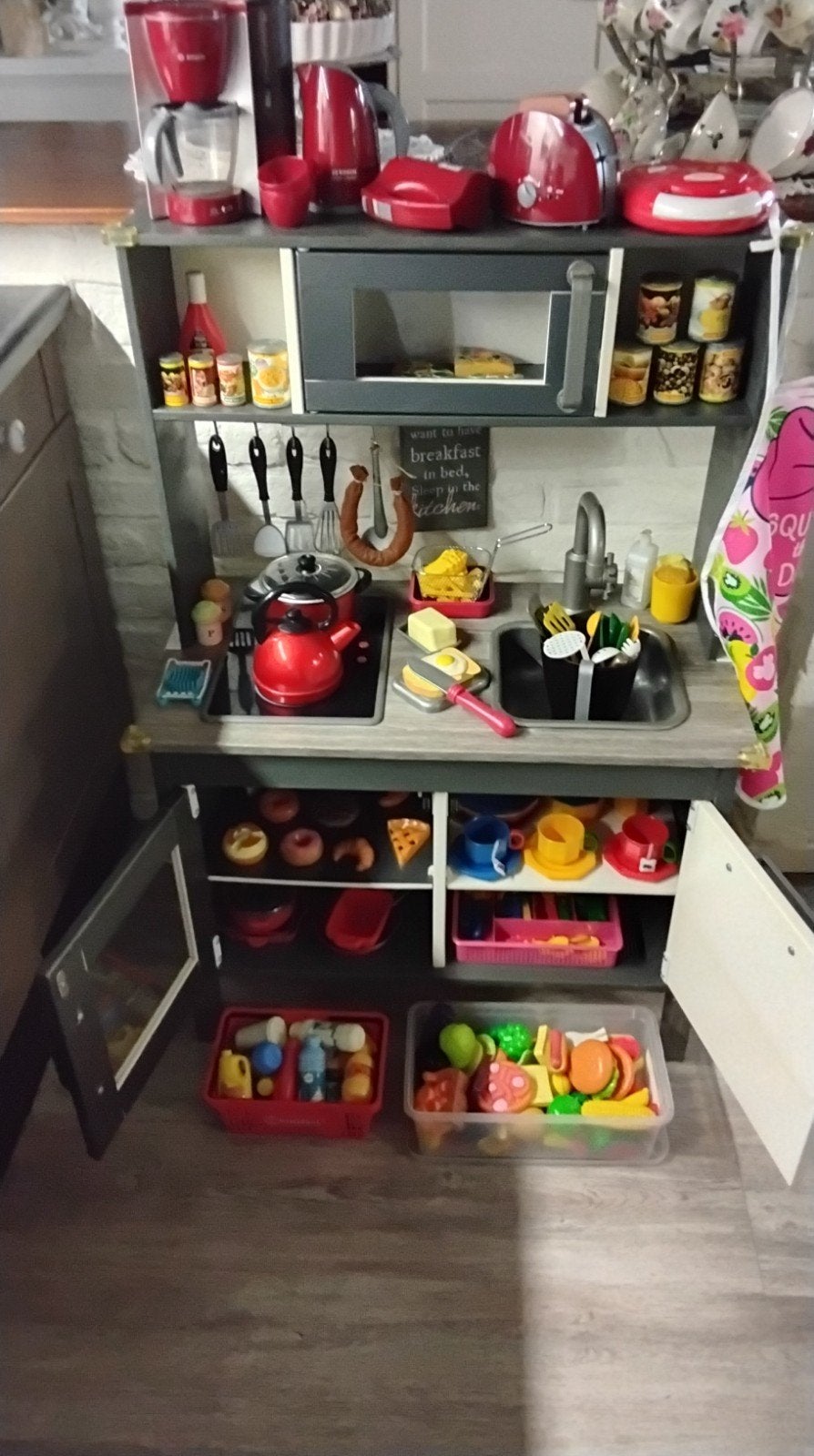 Grote speelgoedkeuken met veel accessoires, Ophalen, Jongen of Meisje