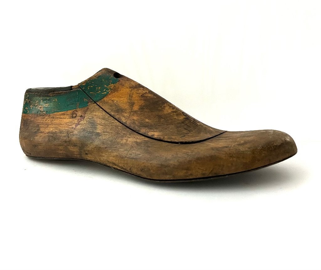 deco antieke houten schoenleest maat 44, Ophalen of Verzenden