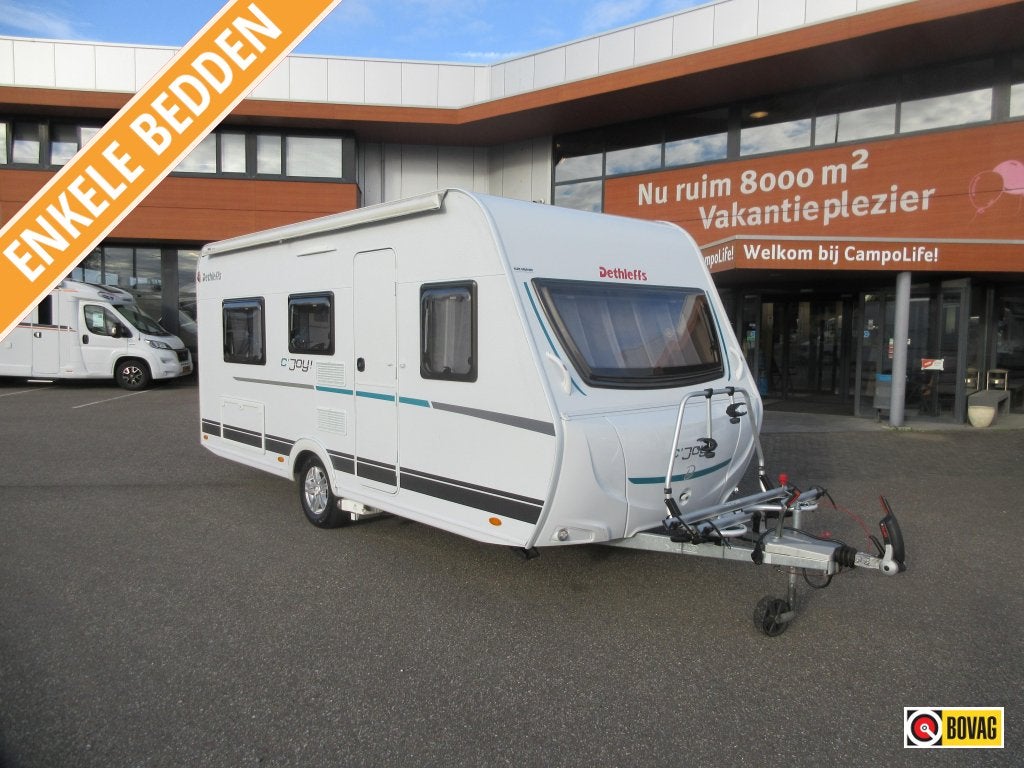 Dethleffs C'Joy 460 LE LICHTGEWICHT/LOSSE BEDDEN, Caravans en Kamperen, 2 aparte bedden, Fietsenrek, Dethleffs, Overige