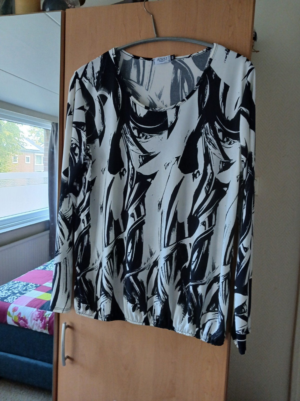 prachtig shirt travelstof maat xxl, Ophalen of Verzenden, Zo goed als nieuw, Maat 46/48 (XL) of groter, Zwart