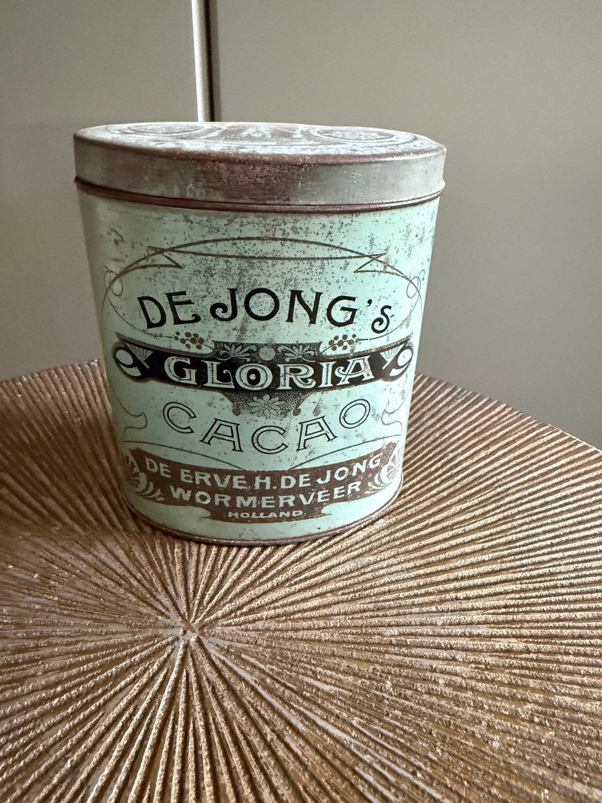 De Jong’s ovaal cacao blik, Ophalen of Verzenden, Gebruikt, Overige