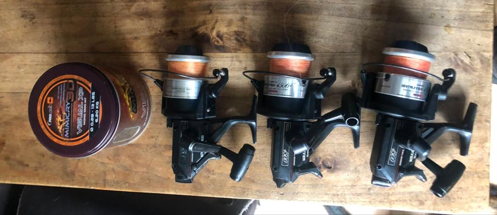 Shimano 4500 USA Baitrunners 3x!, Ophalen of Verzenden, Zo goed als nieuw, Molen