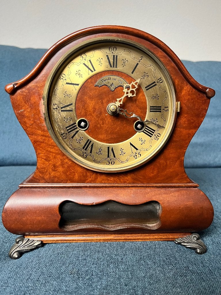 Antieke Warmink tafelklok (Wuba), Antiek en Kunst, Antiek | Klokken, Ophalen of Verzenden