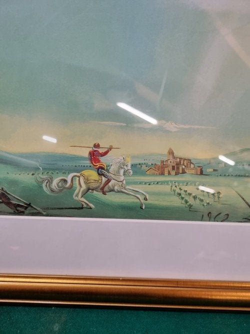 Schilderij tekening man met paard, Ophalen of Verzenden, 'T Olde Gre-j, Info@toldegrej.nl, Endepoelstraat 20f Didam