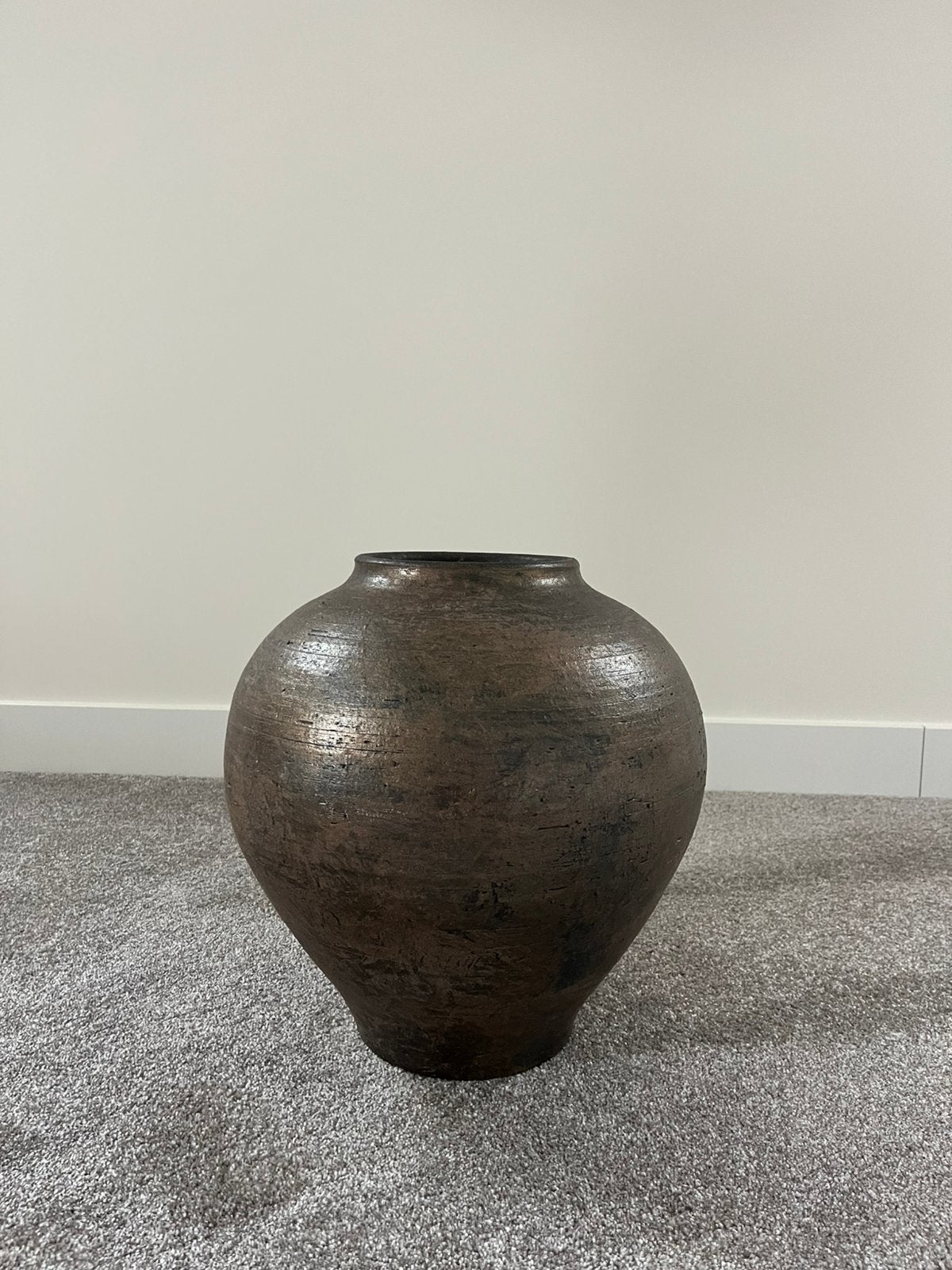Vaas bronskleurig, Ophalen, Zo goed als nieuw, Overige kleuren, 36 cm