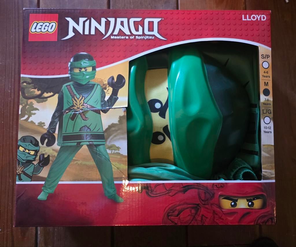 Lego Ninjago Lloyd Kostuum - Masters of Spinjitzu, Ophalen of Verzenden, Nieuw, Jongen of Meisje