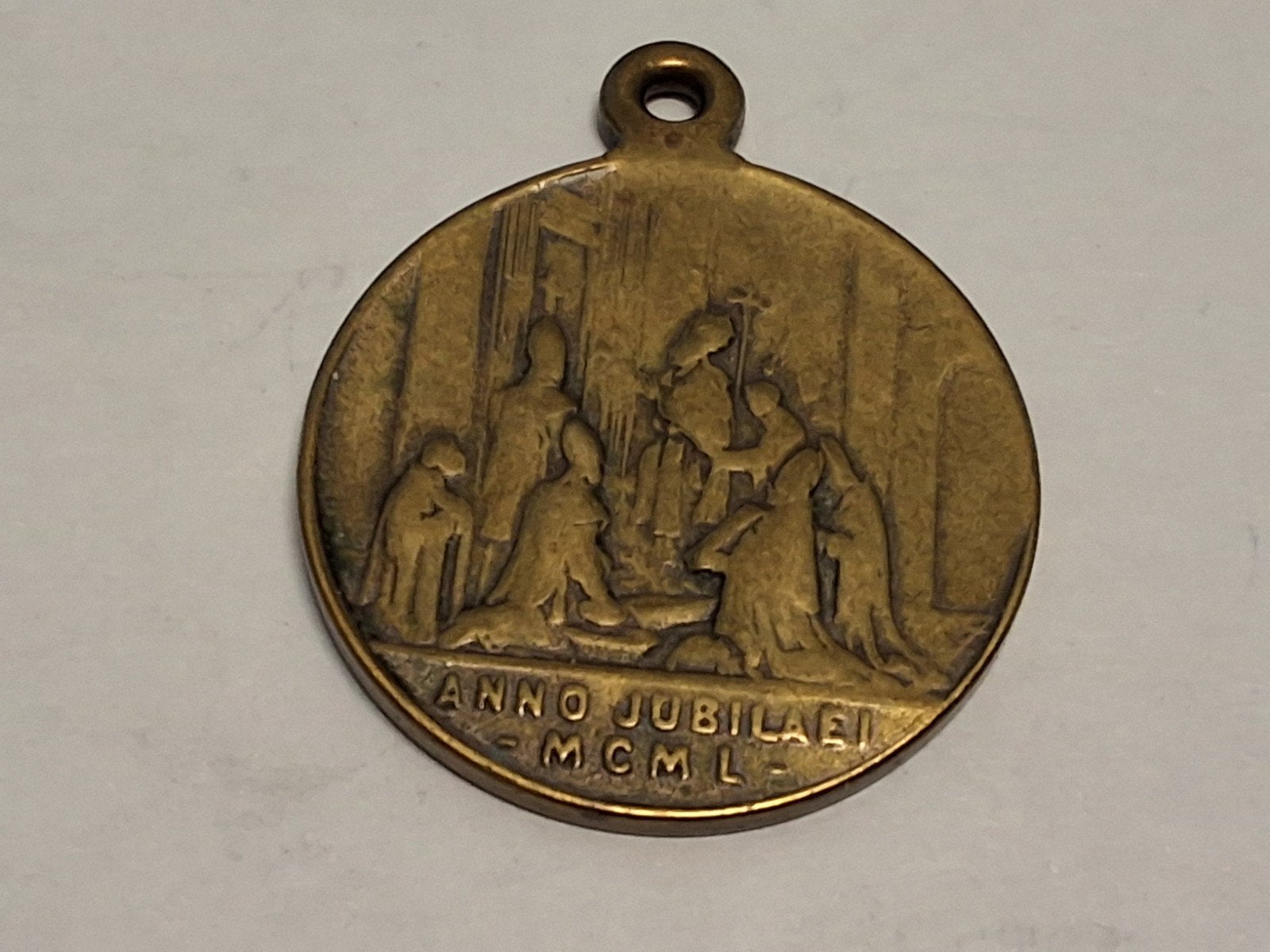 Heilige Deur Opening Jubileum Medaille Paus Pius XII, 1950, Ophalen of Verzenden