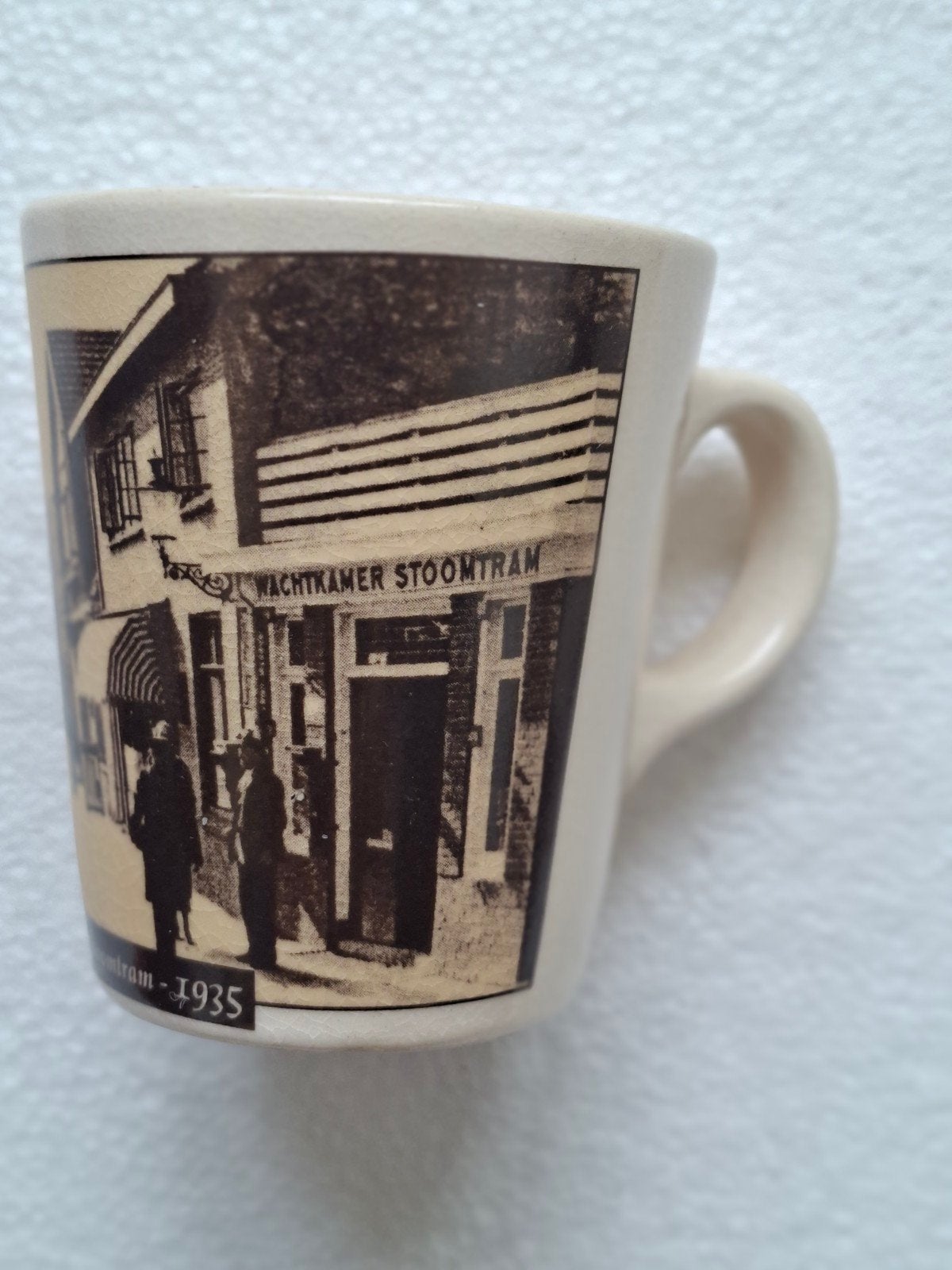4 Koffiekopjes met oude foto's van Bennekom, Gebruikt, Keramiek, Vintage, Ophalen of Verzenden