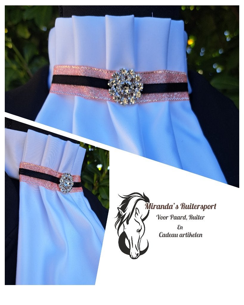 Nieuw Made by Lique plastron Harmonica Zwart/Rosé, Dressuur, ., Nieuw, Ophalen of Verzenden