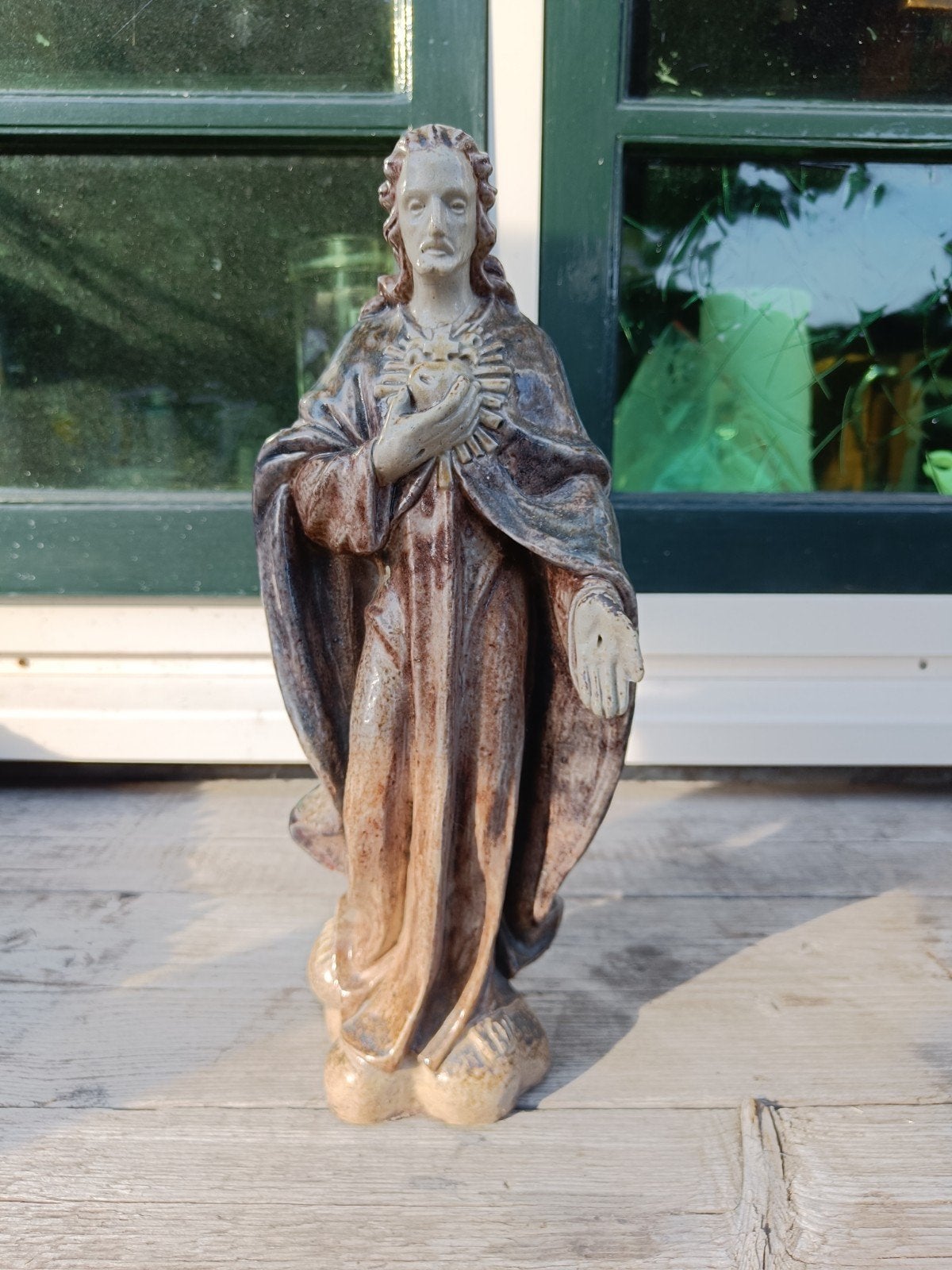 Heiligenbeeld Beesel st Joris terraco, Ophalen