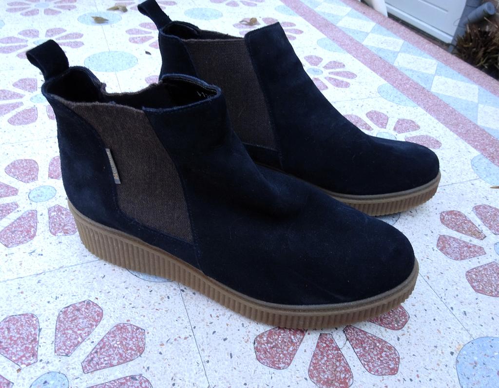 Maat 41 * Zwart suede/leren Mephisto Boots, Mephisto, Verzenden, Zwart, Lage of Enkellaarzen