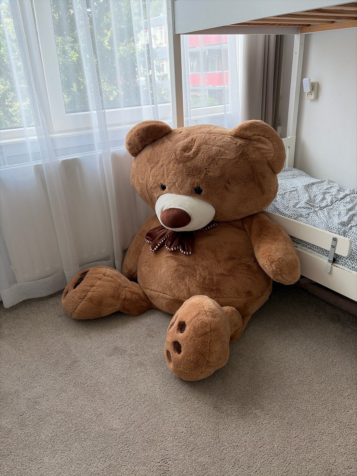 Grote Teddybeer - 160 cm lang, ong 90 cm breed, Ophalen, Gebruikt, Beer, Bruin