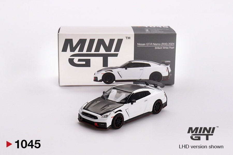 Mini GT Nissan GT-R Nismo 2024 Brilliant White Pearl, Www.rubensmodelautos.nl, Auto, Nieuw, Ophalen of Verzenden