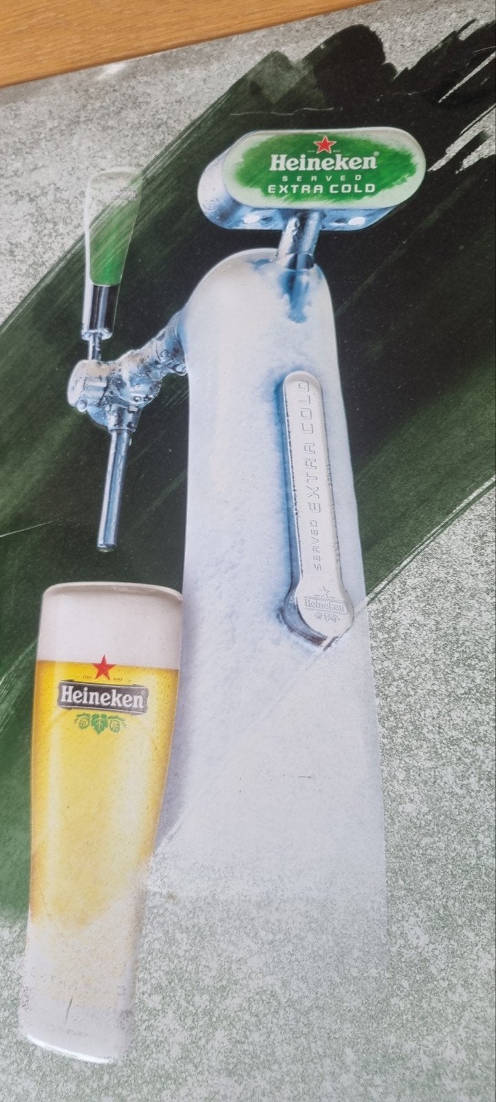 Heineken bier brouwerij reclamebord bord mancave bar, Ophalen of Verzenden, Gebruikt, Reclamebord