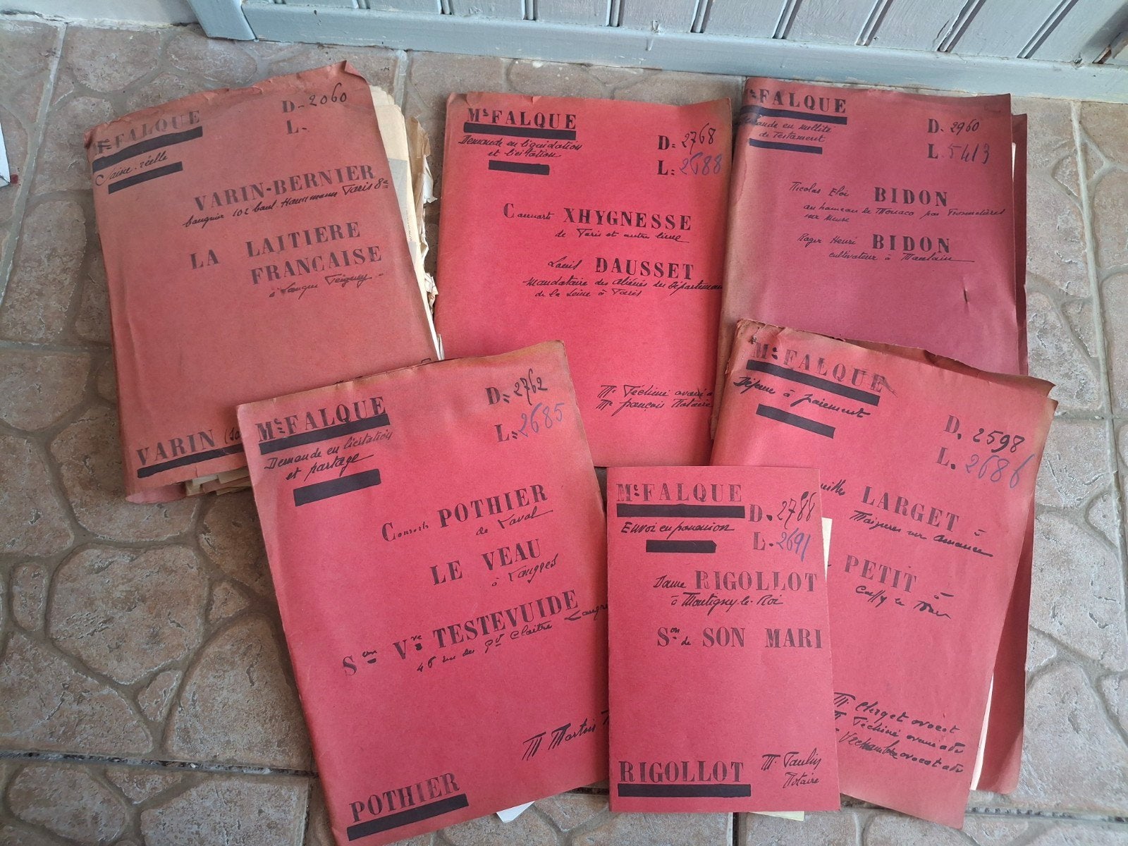 Collectie oude Franse documenten en mappen (jaren '20-'50), Boeken, Ophalen of Verzenden, Gelezen, Folder