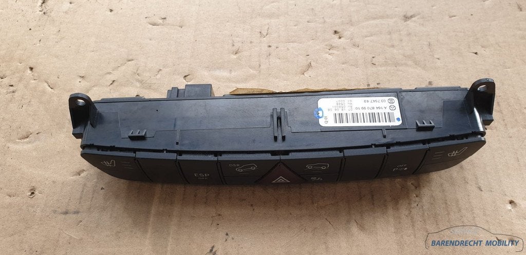 Gevarenlicht schakelaar ML W164 R klasse Mercedes 1648709910, Auto-onderdelen, Dashboard en Schakelaars, Gebruikt, Mercedes-Benz AG