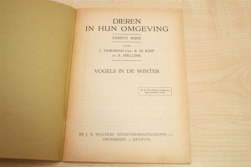 Dieren in hun Omgeving — Vogels in de Winter [ca. 1940], Ophalen of Verzenden, Gelezen, Vogels
