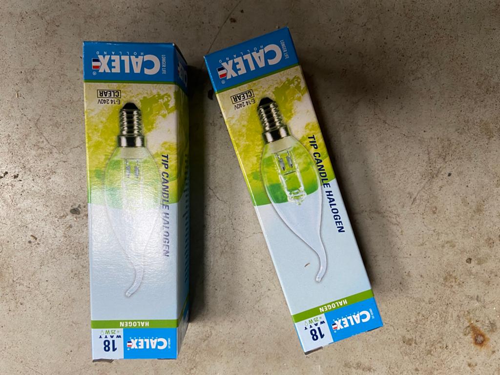 28x Calex Kaarslampen Halogeen E14 25W, Minder dan 30 watt, Halogeen (gloei)lamp, E14 (klein), Nieuw