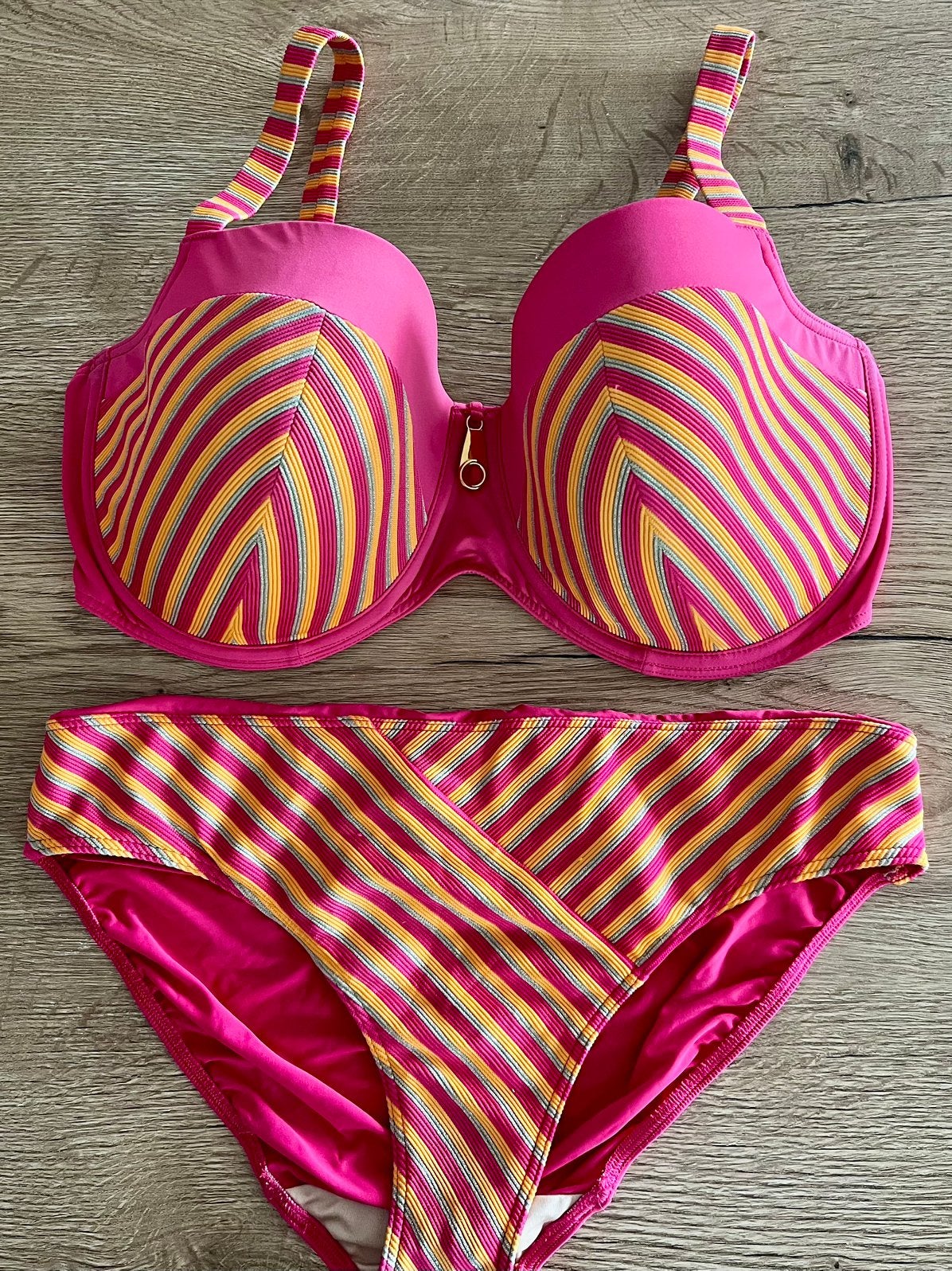 Prima donna 85G bbh slip 42 fuchsia oranje, Kleding | Dames, Badmode en Zwemkleding, Overige kleuren, Verzenden, Bikini, Gedragen