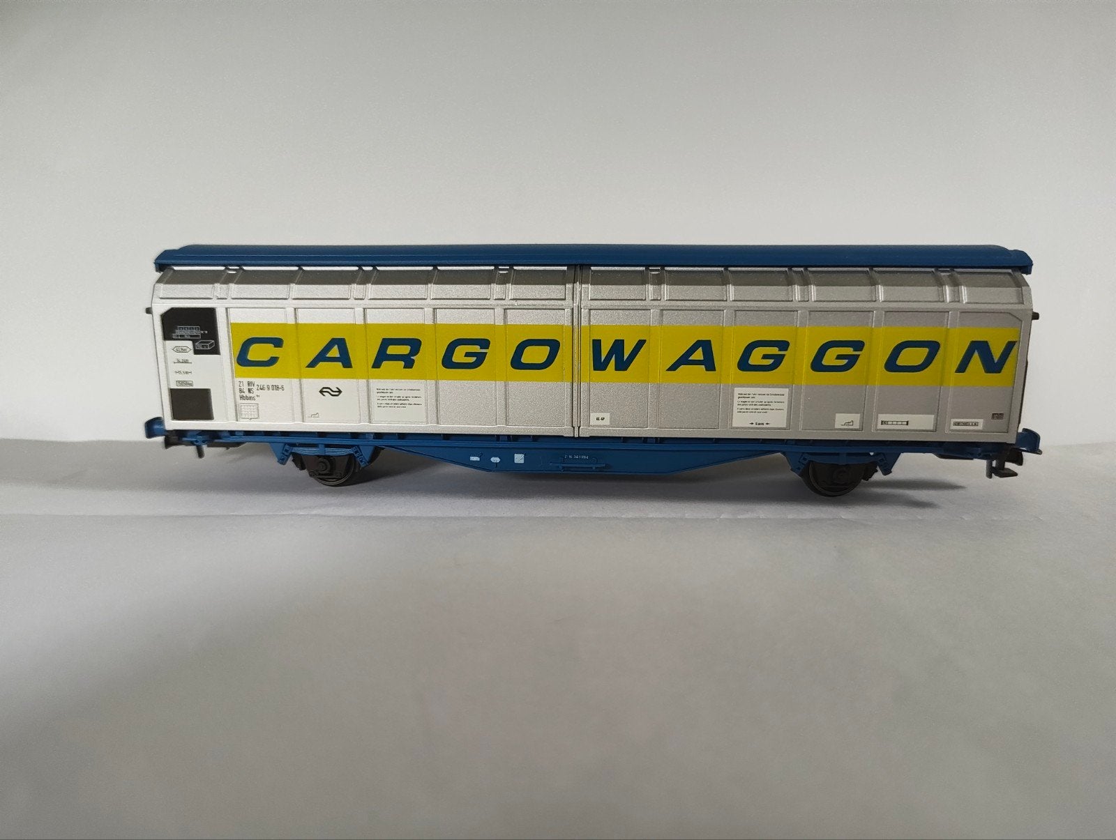 Roco 46934 schuifwandwagen NS "cargowaggon" zgan, Gelijkstroom, Wagon, Ophalen of Verzenden, Roco