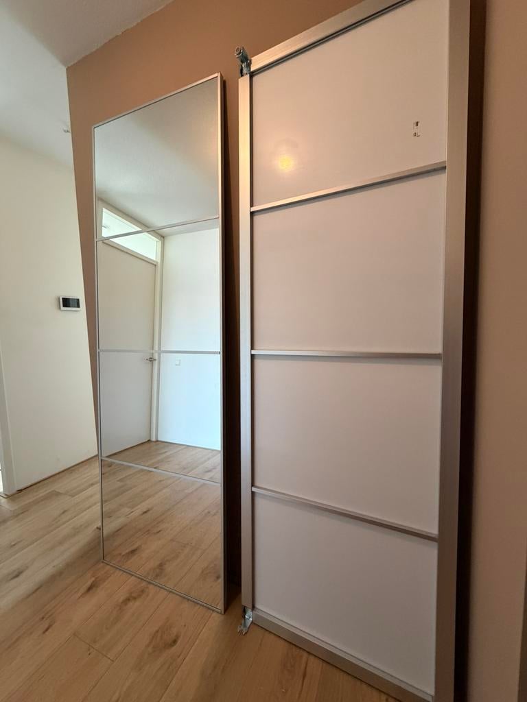 IKEA PAX AULI schuifdeuren spiegel 150x236 cm, Huis en Inrichting, Ophalen, Zo goed als nieuw, Minder dan 25 cm, 200 cm of meer