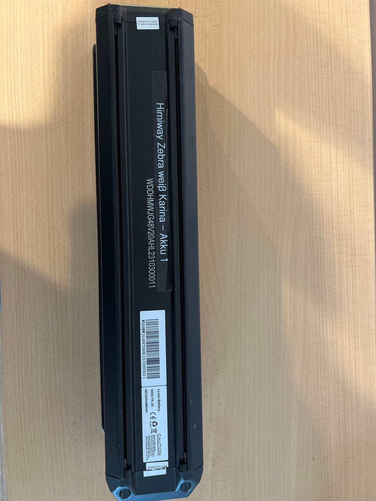 Himiway Zebra Accu 48V 20Ah 960Wh E-bike Fatbike, Gebruikt
