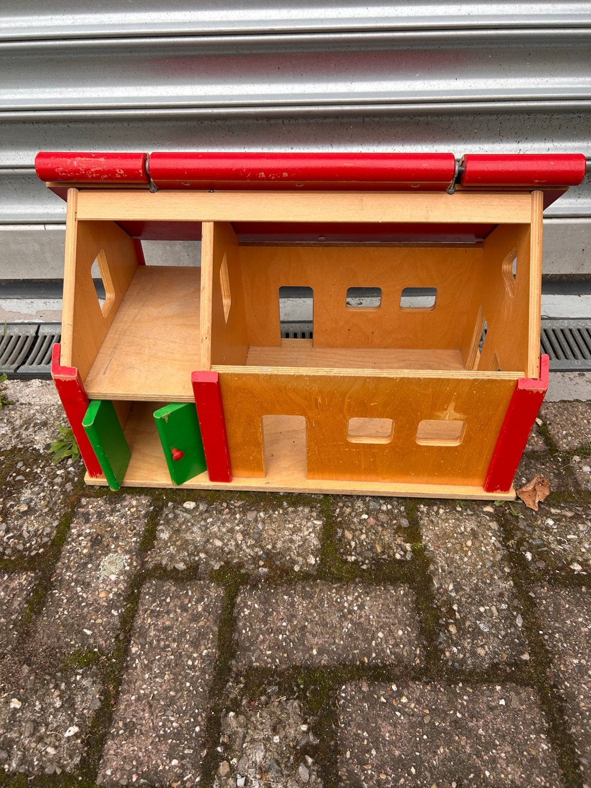 Houten Boerderij Speelhuisje met Rood Dak, Kinderen en Baby's, Speelgoed | Houten speelgoed, Ophalen, Gebruikt, ., Overige typen