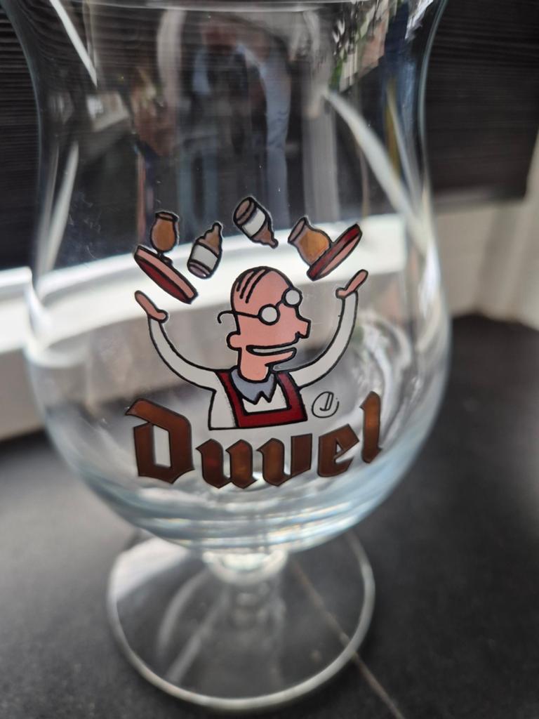 Duvel glas 2000 jonglerende ober, Ophalen of Verzenden, Glas of Glazen, Duvel