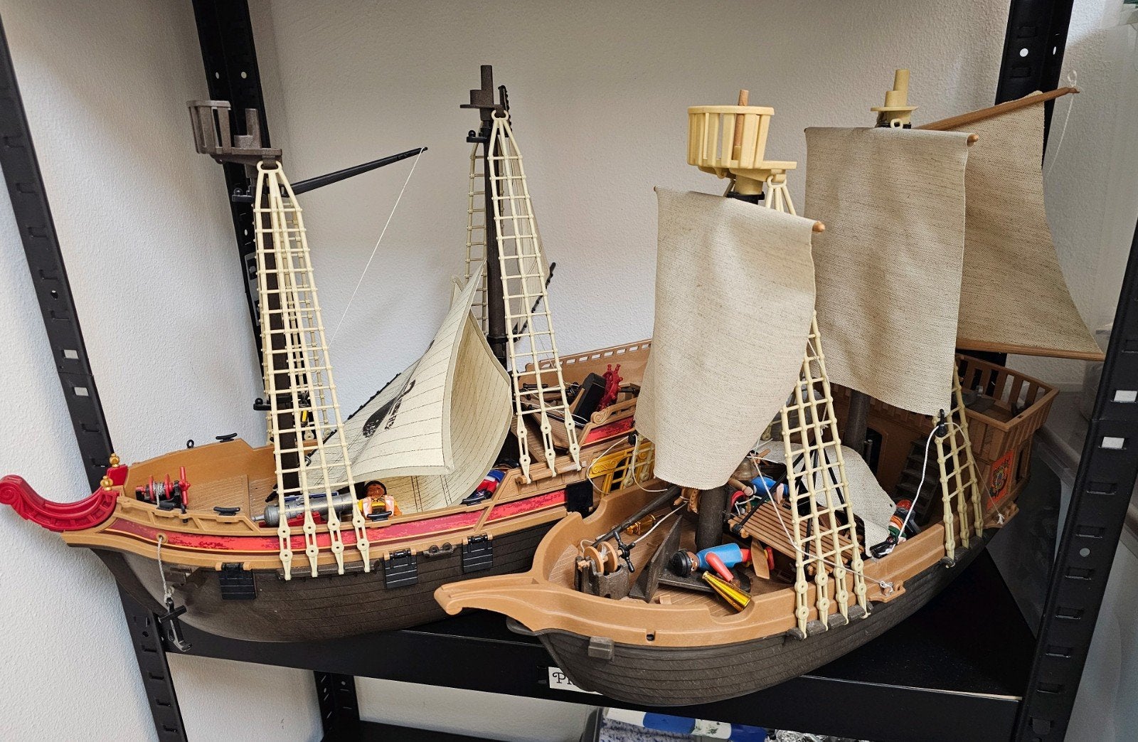 3 Vintage Playmobil piraten schepen, Ophalen of Verzenden, Gebruikt, Boot/Schip