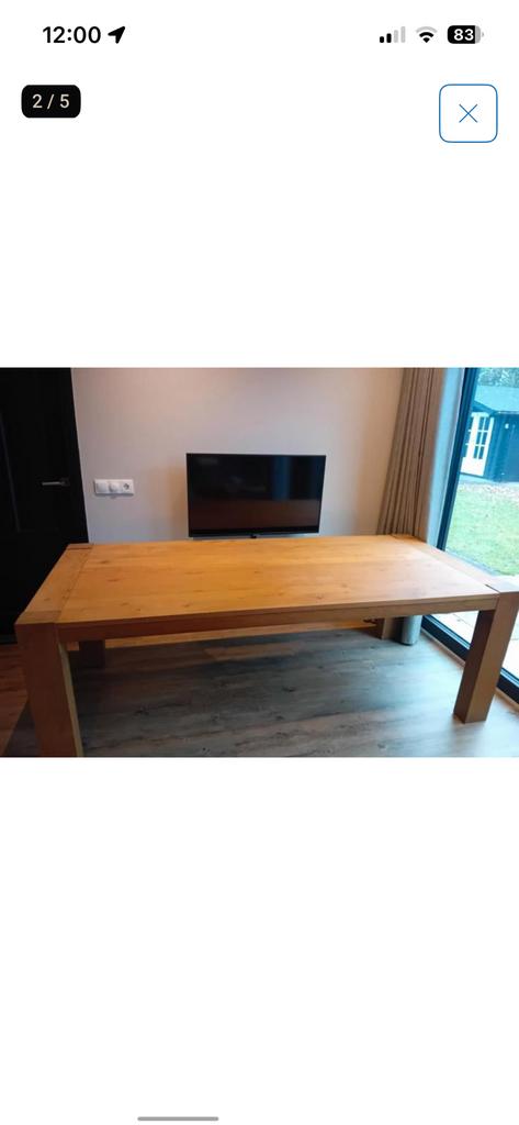 Henders & Hazel Santorini eettafel 220x100, Ophalen, 200 cm of meer, 50 tot 100 cm, Zo goed als nieuw