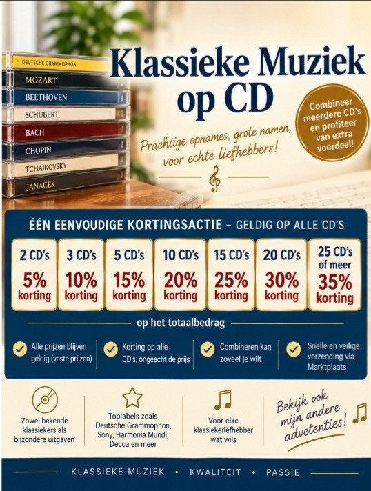 KLASSIEKE CD’S: heel veel voordeel!, Cd's en Dvd's, Ophalen of Verzenden, Classicisme, Zo goed als nieuw