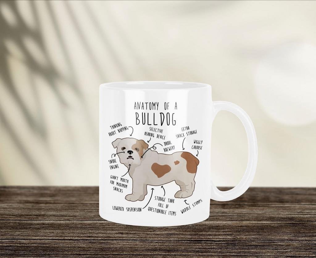 Engelse Bulldog Anatomie mok, Verzenden, Nieuw, Overige stijlen, Kop(pen) en/of Schotel(s)