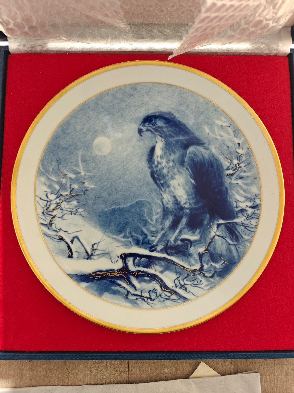 Meissen Wandbord 'Vogels van de Natuur: De Buizerd' 1985, Antiek en Kunst, Ophalen of Verzenden