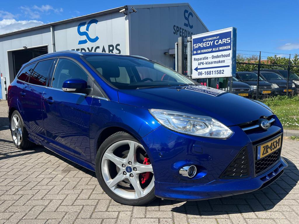 Ford Focus 1.6 Ecoboost 150pk Navi Cruise Camera Keyless LMV, 1596 cc, Zwart, 4 cilinders, Blauw
