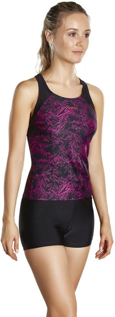 Speedo Boom Tankini Top, Zwart Roze, maat D42, Kleding | Dames, Verzenden, Zwart, Speedo, Zo goed als nieuw