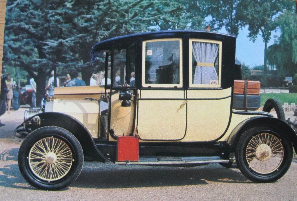 oldtimer op ansichtkaart - Berliet 1909 - 1975, Verzenden, 1960 tot 1980, Gelopen, Voertuig