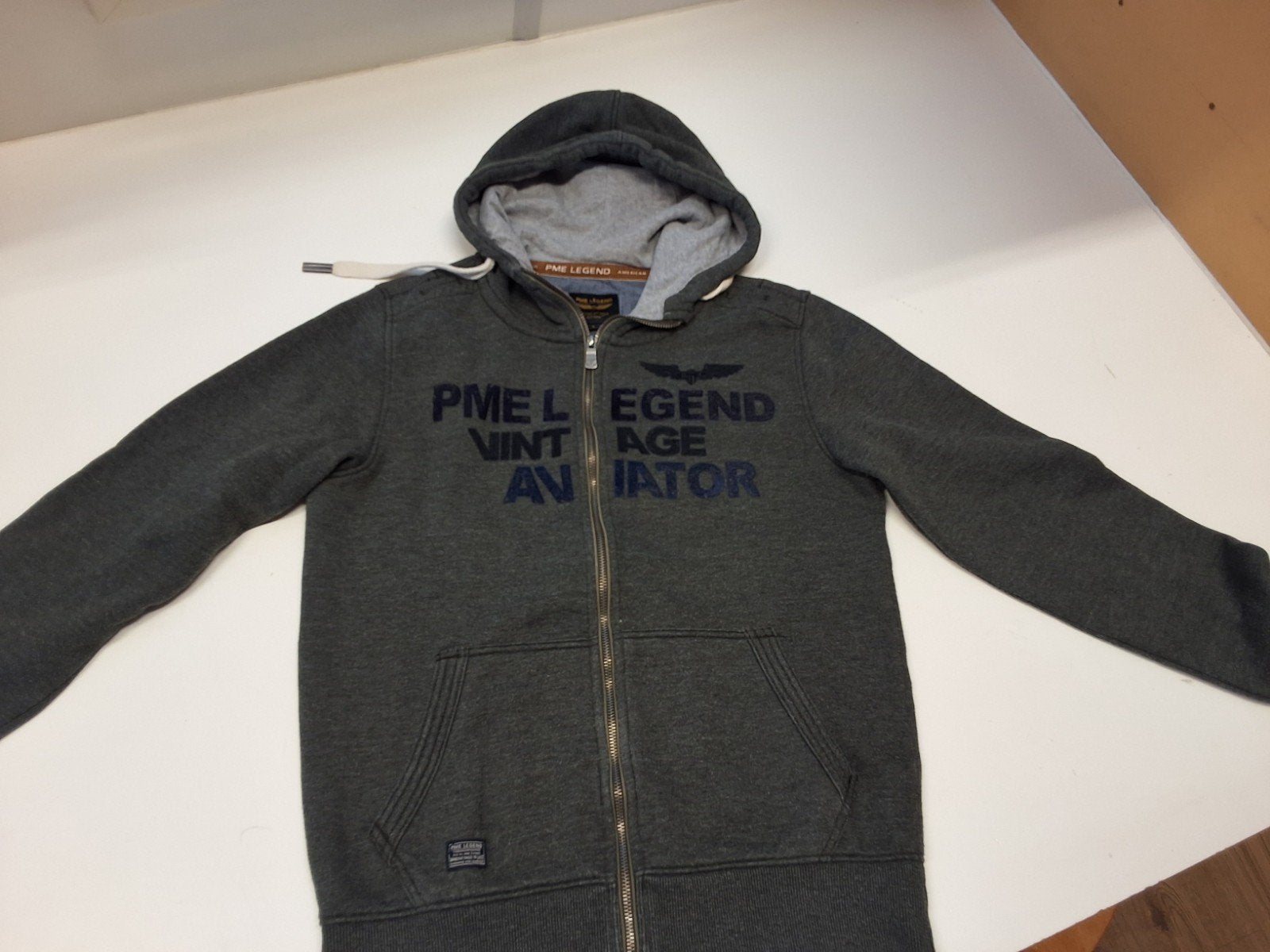 PME Legend Hoodie Donkergrijs "AVIATOR" Maat S, Ophalen of Verzenden, PME Legend, Grijs, Gedragen