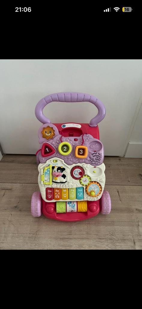 V-tech loopwagen roze, Kinderen en Baby's, Speelgoed | Vtech, Ophalen, Gebruikt, 6 maanden tot 2 jaar