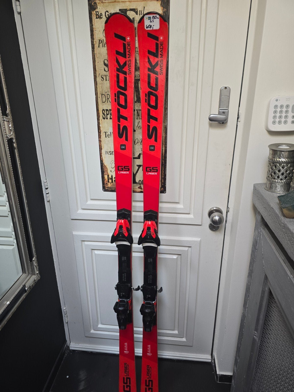 180cm STOCKLI LASER GS WORLDCUP NP1600€ BEST OP WERELD, Stockli, 180 cm of meer, Ophalen of Verzenden, Zo goed als nieuw