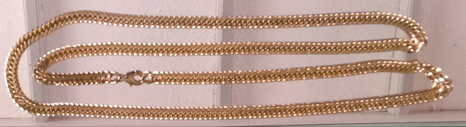 DOUBLE HALSKETTING VAN 90 cm, Sieraden, Tassen en Uiterlijk, Kettingen, Ophalen of Verzenden, Goud, Overige materialen
