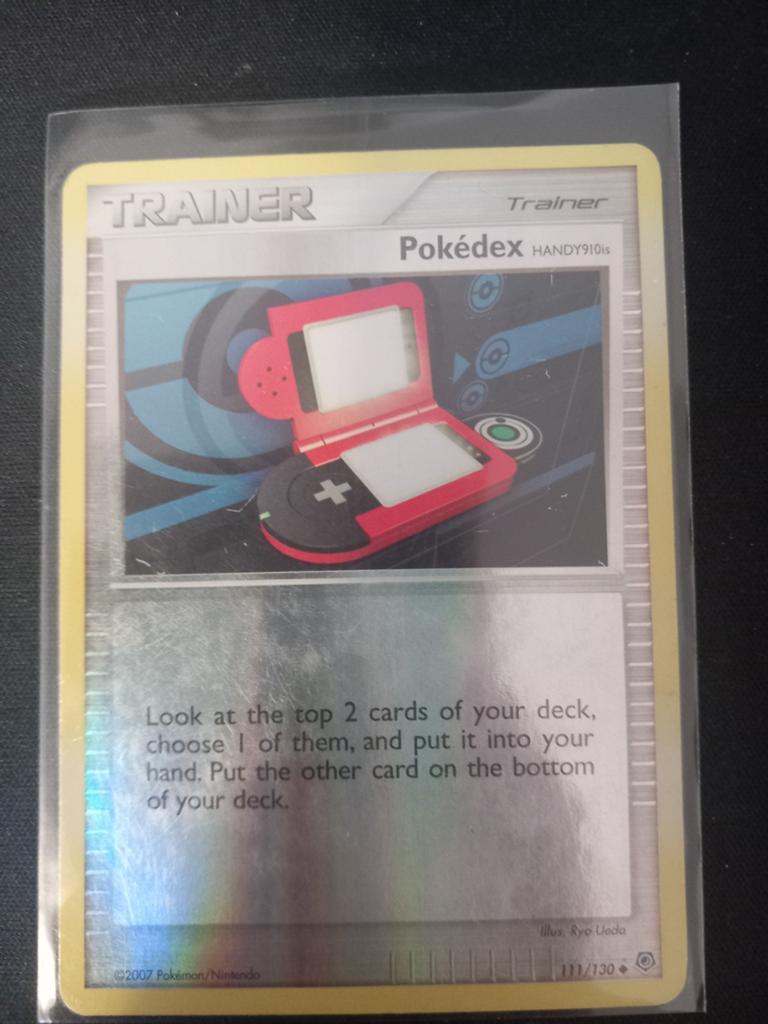 Pokedex - 111/130, Hobby en Vrije tijd, Ophalen, Zo goed als nieuw, Losse kaart, Foil