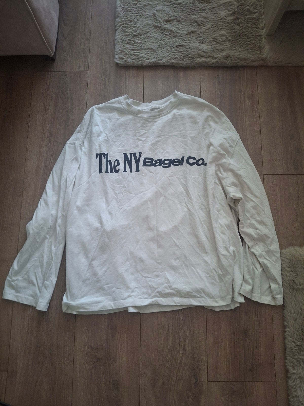 Pull&Bear The NY Bagel Co. shirt XL, Wit, Maat 46/48 (XL) of groter, Ophalen of Verzenden, Lange mouw