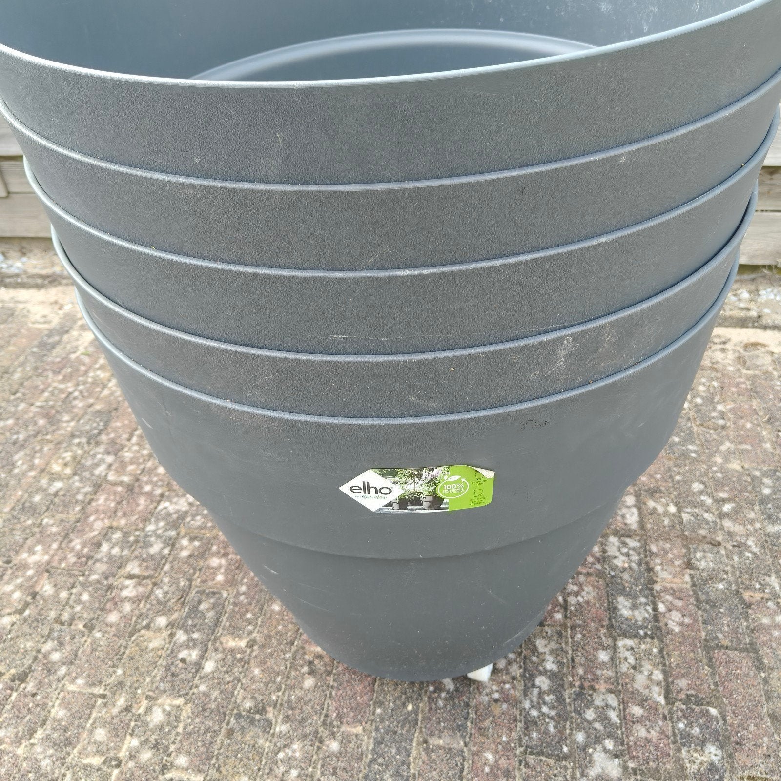 3 Elho bloempotten, 65 cm doorsnede, Tuin en Terras, Bloempotten, Ophalen, Kunststof, 40 cm of meer, Rond