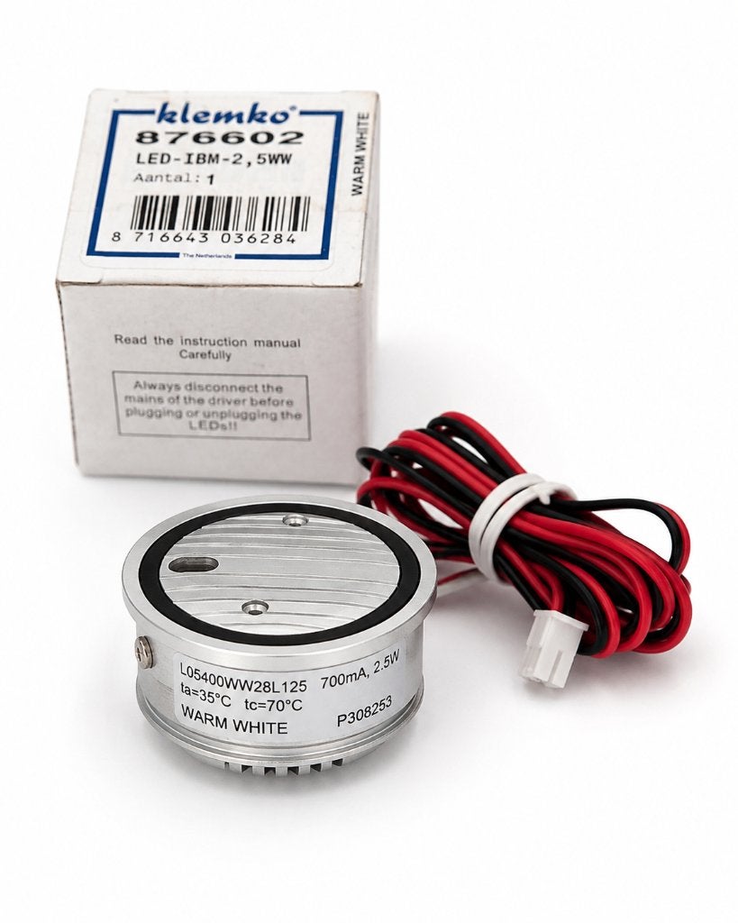 Klemko 876602 LED-IBM-2,5WW LED Module 2,5W 700mA Warm Wit, Overige merken, ., Overige typen, Nieuw