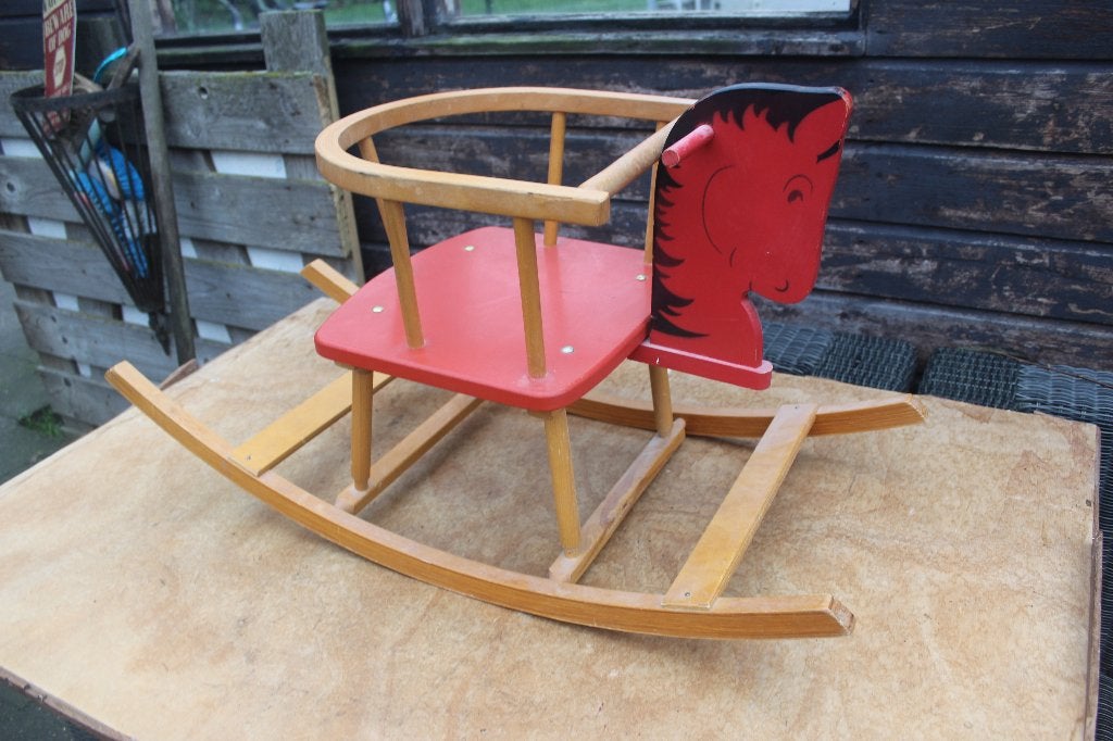 < Ouderwetse Vintage Kinder Schommelstoel Schommelpaard >, Antiek en Kunst, Ophalen of Verzenden