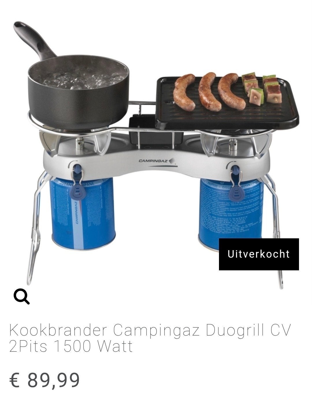 Campingaz Duogrill 2 pits - Draagbare Kookbrander, Ophalen, Zo goed als nieuw