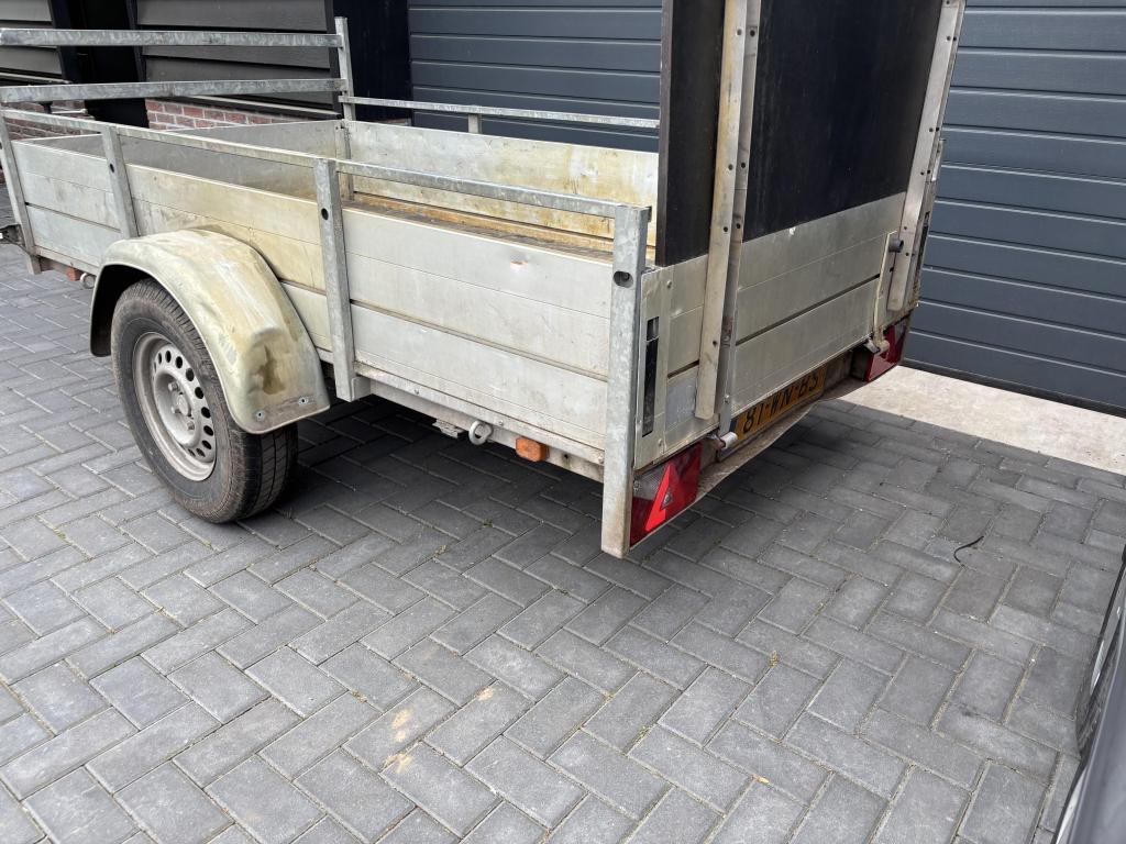 Anssems enkelasser aanhanger aanhangwagen geremd, Gebruikt