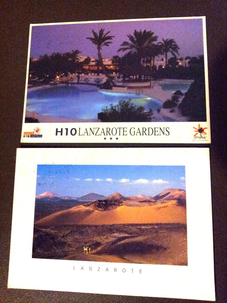 Ansichtkaart gelopen Canarische eiland Lanzarote per st bied, Ophalen of Verzenden, 1980 tot heden, Gelopen, Spanje