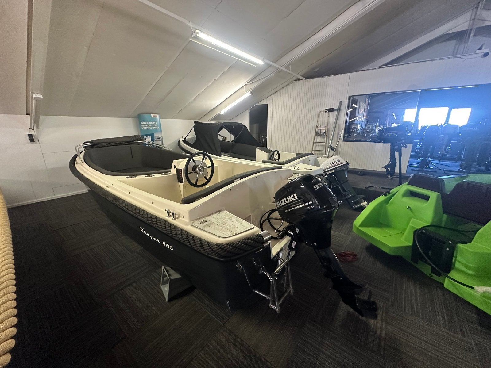 Kruger 484 9.9 pk suzuki injectie, Watersport en Boten, Sloepen, Ophalen, Elektrische start