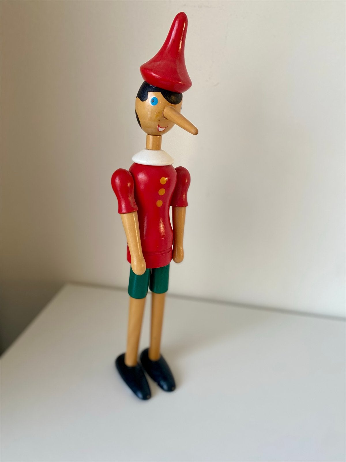 Vintage houten Pinokkio pop - decoratief figuur, Verzamelen, Ophalen of Verzenden, Gebruikt